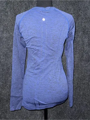 Lululemon Swiftly Tech Long Sleeve Shirt Crew Heather Blue Sz 6 EUC thumbnail 3