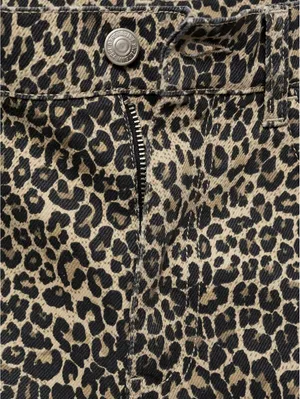 Mango Leopard-Print Straight Shorts NWT Leopard Brown Size 8 / EUR 40 thumbnail 7