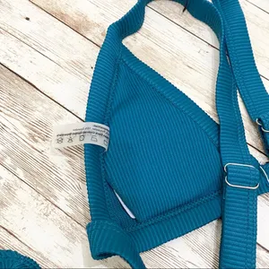NWT Zaful Ribbed Front Closure 2-pc Bikini Set S thumbnail 7
