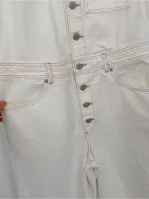 LEVI’S Sleeveless Jumpsuit White Denim M thumbnail 4
