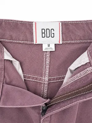 BDG Wine-Toned Maxi Denim Skirt with Front Slit thumbnail 4