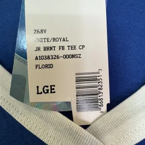Florida Gators Junior L Burnout Football Tee Soffe NWT White Royal thumbnail 10