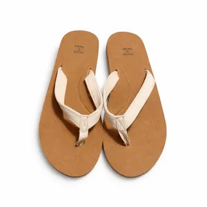 Shade Shore Women Flip Flops Thong Sandals Tan‎ White Size 7 Beach Casual thumbnail 2