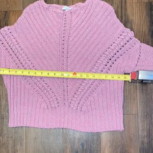 Current Air Textured Knit Sweater in Dusty Pink thumbnail 8
