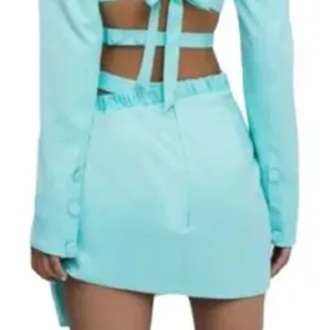 For Love And Lemons Aqua Mini Skirt Size XL thumbnail 3