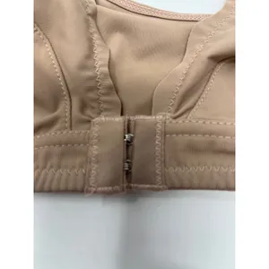 Wireless Bralette Women M Nude Scalloped Front Closure VNeck Comfort Stretch thumbnail 3