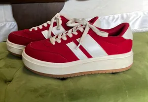 Madden Girl red platform sneakers thumbnail 1