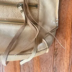 tan vintage cream lucky brand leather purse thumbnail 6