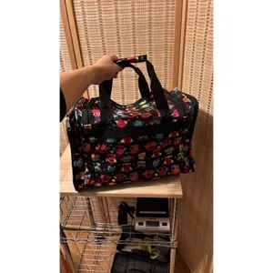& Other Stories Adorable Colorful Owl pattern zippered weekender tote duffel gym bag thumbnail 5