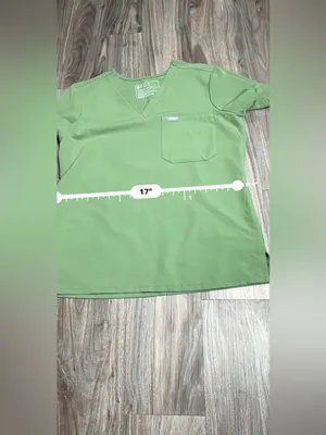 Figs Olive Green V-Neck Scrub Top thumbnail 12