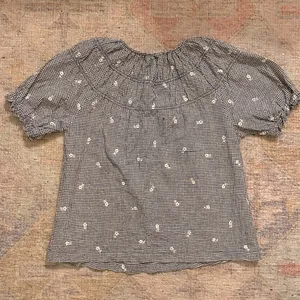 Madewell NWOT!!! Gingham Linen Blend Top with Embroidered Daisy Pattern thumbnail 7