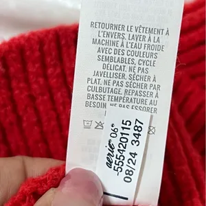 Aerie Vibrant Red Cable Knit Sweater size M oversized unisex thumbnail 5