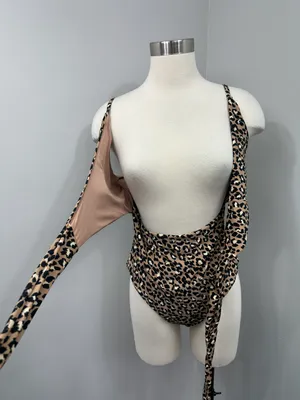 Aerie Tan Animal Print One Piece Swimsuit thumbnail 10