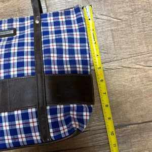 Vintage Longaberger Homestead Blue Plaid Canvas Tote Bag thumbnail 6
