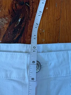 American Eagle Super Stretch White Denim Shorts Casual Summer Size 14 thumbnail 5