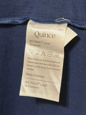 Quince Tencel Jersey Midi Wrap Dress Navy Blue Size Small thumbnail 7
