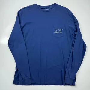 Vineyard‎ Vines Happy Holidays Long Sleeve T-Shirt Size Medium thumbnail 1