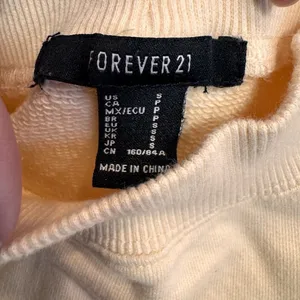 Forever 21 Yellow Reverse Ombre Sweatshirt Size‎ Small S Mockneck thumbnail 4