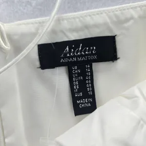 Aidan Mattox Ivory Fringe Halter Dress Party Cocktail‎ Mini Sleeveless Size 14 thumbnail 7