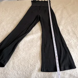 Reformation Ribbed Knit‎ Wide-Leg Jumpsuit Black XS thumbnail 9
