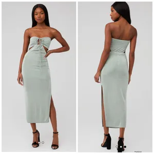 Runaway The Label Jodi Midi Dress Green thumbnail 3