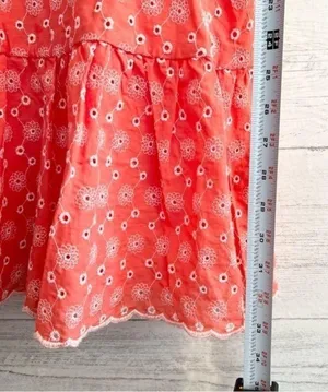 Betsey Johnson Ditsy EYELET BUSTIER MINI DRESS Coral Pink NWT size small thumbnail 13