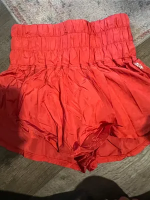 Free people movement way home Red Orange Smocked Waist Mini Skirt thumbnail 5
