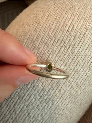 Genuine Peridot Sterling Silver Ring thumbnail 2