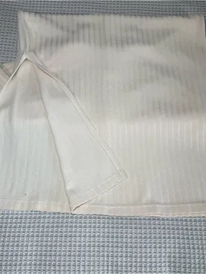 STAN HERMAN Half Zip Light Terrycloth Robe Getting Ready Housecoat Pockets Large thumbnail 8