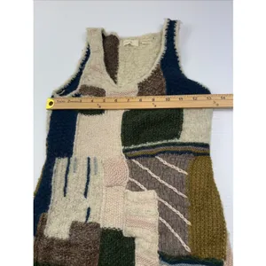 Anthropologie Sleeping on Snow Knitted Patchwork Sweater Dress XS‎ Wool Blend thumbnail 3