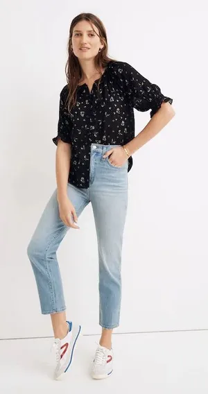 Madewell Classic Straight Jeans in Meadowland Wash 31 thumbnail 1