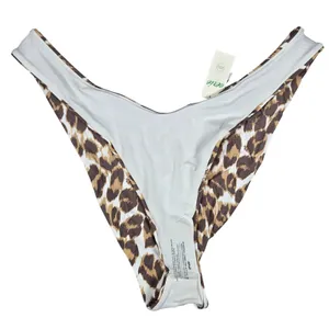 Aerie Leopard‎ Print High Waisted Bikini Bottoms Swimsuit Size L thumbnail 3