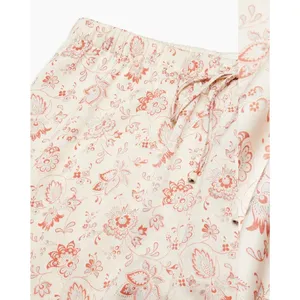 Aritzia Wilfred Toccata Satin Pant Floral Size‎ Medium Drawstring Pull On thumbnail 5