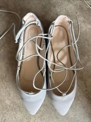 Women's Grey Lace-Up Pointed Toe Flats thumbnail 1