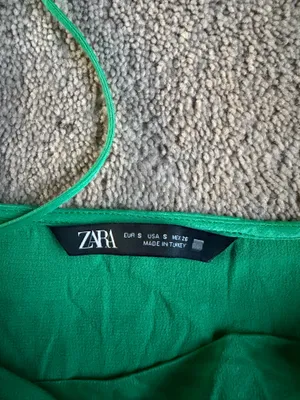 Zara Green Satin Cami Top – Size Small thumbnail 3