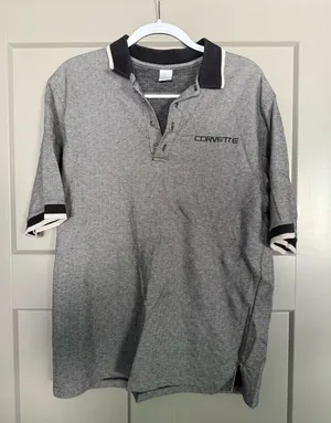 Vintage Corvette Polo Gray Size L thumbnail 1