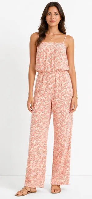 Faherty - Renata‎ Floral Spaghetti Strap Jumpsuit thumbnail 1