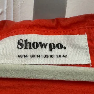 Showpo‎ Women's Orange Oversized Cotton Button Down Shirt Long Sleeve Size US 10 thumbnail 6
