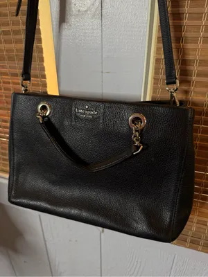 Kate Spade Black Pebbled Leather Shoulder Bag thumbnail 1