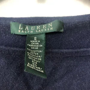 Lauren Ralph Lauren womens striped colorblock silk blend sweater blue/pink small thumbnail 3