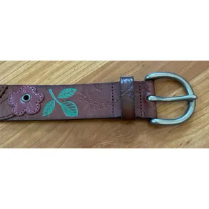 Vintage‎ Leather Fossil Belt thumbnail 4