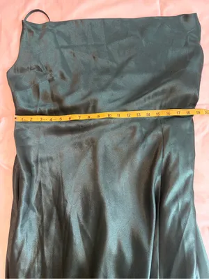 Birdy Grey Satin Formal Gown XXL Emerald Green Elegant Bridesmaid Z3 thumbnail 13