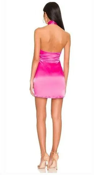 Superdown Samira Mini Dress in Hot Pink Small thumbnail 2