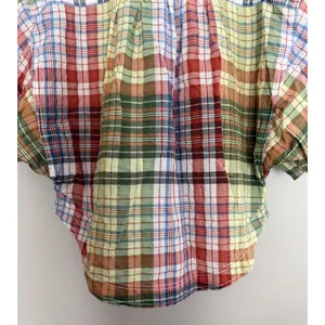 ANTHROPOLOGIE Pilcro Half-Sleeve Batwing Blouse Plaid Women's Size Medium thumbnail 6