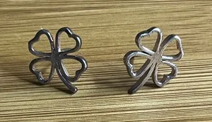 Boutique Sterling Silver Four Leaf Clover Stud Earrings | thumbnail 1