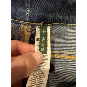 Halara Flex High Waisted Straight Leg Jeans Blue Pull On Stretch Large Tall thumbnail 5