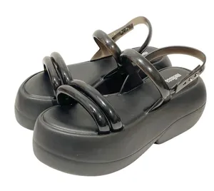 Melissa Women's Size 9 Black Air Bubble Platform Sandal Shoes‎ thumbnail 1