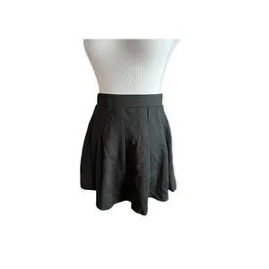 NWT Womens Wild Fable Fun Black Pleated Skater Mini Skirt - Sz S thumbnail 3