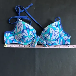 Aerie Bridget Blue & Purple Floral Underwire Padded Bikini Top. Size 34A thumbnail 4