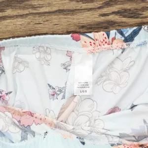 NEW Flora Nikrooz Womens Ribbon Accent Sleep Shorts T90882 Blue Floral L thumbnail 4